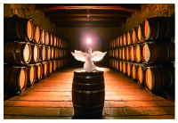 Wine cellar with angel