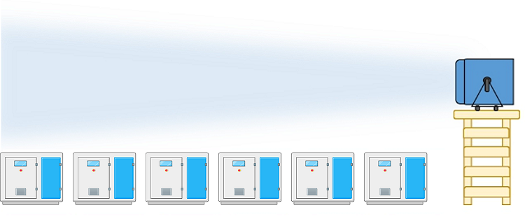 Side View of the Mist Spray Layout