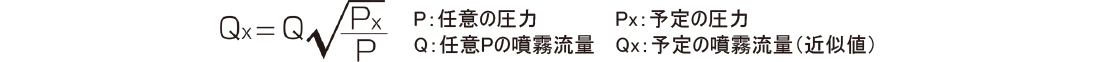 噴霧流量計算式